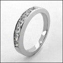 Wedding .80 Ct Channel set Princess Cubic Zirconia CZ Band