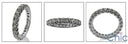 Eternity 2.0 TCW Round Wedding Cubic Zirconia Share Prong 14K White Gold Band