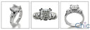 Engagement 1.5 Princess Double Prong Cubic Zirconia 14K White Gold Ring