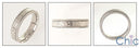 Mens Serrated Edges Hammered Finish Band