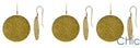 18k Yellow Gold Hammered Finish Cubic Zirconia CZ Earrings