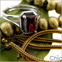 Solitaire 1.5 Radiant Garnet Cubic Zirconia Cz Ring