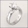 Engagement 1.5 Pear Shaped Center Baguettes Cubic Zirconia 14K White Gold Ring
