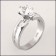 Engagement 1.5 Pear Shaped Center Baguettes Cubic Zirconia 14K White Gold Ring