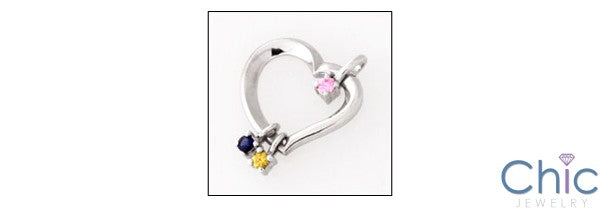 Cubic Zirconia Cz Mo rs Day Gift Birth Heart Pendant