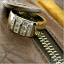 Mens 1.75 TCW Princess Channel Set Cubic Zirconia CZ Wedding Band
