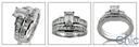 Matching Set 1 Ct Emerald Center Channel Princess Cubic Zirconia Cz Ring