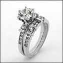 Matching Set 1.38 TCW Round Cubic Zirconia Cz Ring