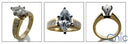 Engagement Marquise 1.5 Ct Center Channel Cubic Zirconia Cz Ring