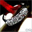 Wedding 1.5 Ct Round Lucida 5 stone Cubic Zirconia CZ Band 