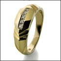 Mens 0.25 TCW Princess in Channel Cubic Zirconia CZ Band 
