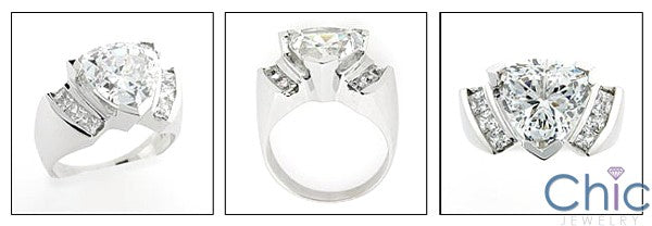 Anniversary 6 Ct Triangle Channel Princess Cubic Zirconia Cz Ring