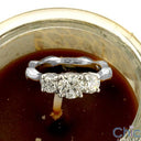 3 Stone .85 Round Small Round in Prongs Cubic Zirconia Cz Ring