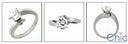 Solitaire 1 Ct Round Twist Shank Cubic Zirconia Cz Ring