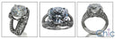 Estate 3 Ct Round Center Pave Cubic Zirconia Cz Ring