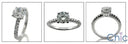 Engagement 1.25 Ct Round Center .30 Pave Cubic Zirconia Cz Ring