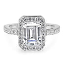 Engagement 2 Ct Step In Halo Cubic Zirconia Cz Ring