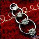 Cubic Zirconia Cz 1.55 Ct Round in Circles Pendant