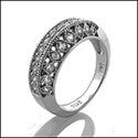Wedding .50 TCW Pave Set Round Cubic Zirconia CZ Band 