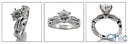 Engagement 1 Ct Round Brilliant Center Micro Pave Cubic Zirconia Cz Ring