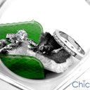 Wedding Round Stone Pave Set .45 Cubic Zirconia CZ Band 