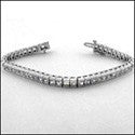 8 Ct . Princess channel Cubic Zirconia CZ Bracelet