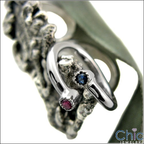 Fine Jewelry Ruby Ct Sapphire Bezel Cubic Zirconia Cz Ring