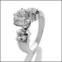 Engagement 1.5 Round Center 6 Prong Cubic Zirconia Cz Ring
