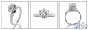 Solitaire 2 Ct Round 6 Prong Tiffany Style Cubic Zirconia Cz Ring