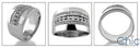 Mens 1.25 TCW 12MM Pave Cubic Zirconia CZ Wedding Band