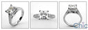 Engagement 1.5 Princess Center Diamond CZ Cubic Zirconia 14K W Gold Ring