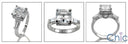 Engagement Asscher 2 Ct Center Channel Baguettes Cubic Zirconia Cz Ring