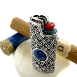 Sterling Silver Lighter Over Lapis Lazuli
