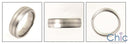 Mens Titanium Ct White Gold Stripes Wedding Band