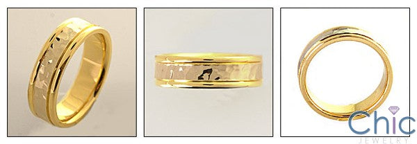 Mens 6mm Wedding Two Tone Comfort Fit Band