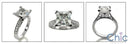 Engagement Ca dral 2 Ct Princess Center Pave Cubic Zirconia Cz Ring