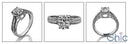 Estate Oval 2 Ct Pave set round Cubic Zirconia Cz Ring
