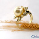 Fine Jewelry Pearl Flower Ring Cubic Zirconia Cz Ring