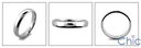 Plain Wedding 3mm Wide Wedding Cubic Zirconia CZ Band 