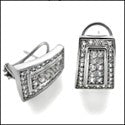 Round Stone 1.5 Clip Cubic Zirconia CZ Earrings