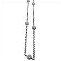 Cubic Zirconia Cz Diamond by Yard Bezel Set Round Necklace