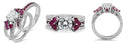 Matching Set Engraved Cubic Zirconia Cz Ring