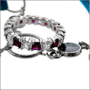 Eternity Princess Ruby Diamond Cz Yellow Gold Band