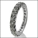 Eternity 2.0 TCW Round Wedding Cubic Zirconia Share Prong 14K White Gold Band