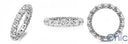 Round Cubic Zirconia Channel Eternity Wedding Band
