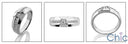 Mens .70 Princess in Channel Cubic Zirconia CZ Wedding Band