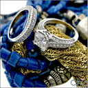 Estate 1.5 Princess Pave Antuque Style Cubic Zirconia Cz Ring