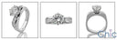 Engagement Round 2 Ct Ct Channel Princess Euro Shank Cubic Zirconia Cz Ring