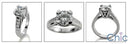Engagement 1.5 Brilliant Center Pave Prongs Channel Cubic Zirconia Cz Ring