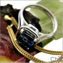 Solitaire 2 Ct Sapphire Cushion Cubic Zirconia Cz Ring